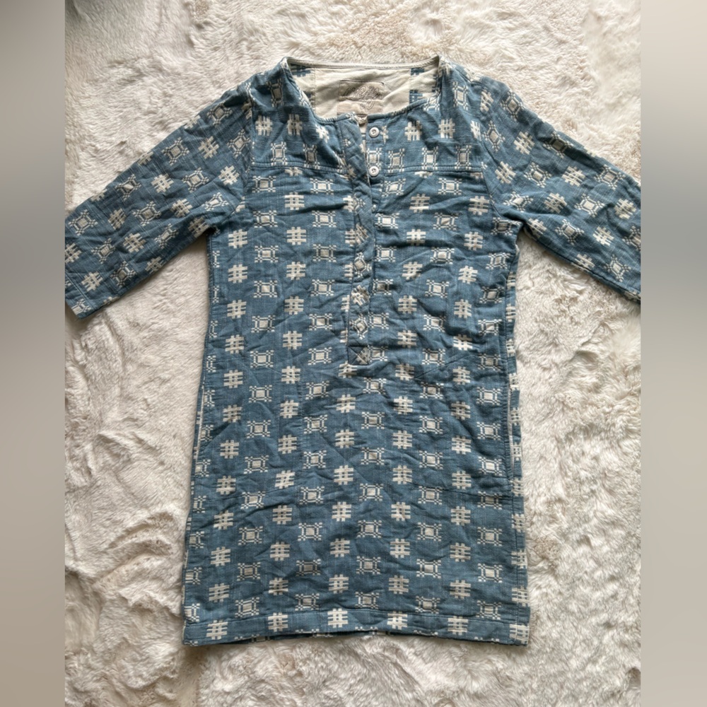 Ace & Jig Blue and Cream Woven Shirt